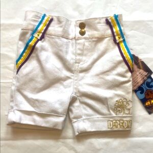 Dereon White Shorts with Colorful Belt Loops